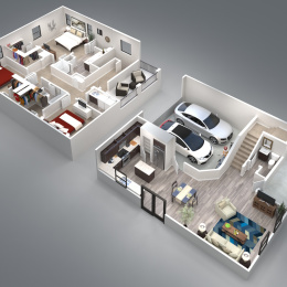 3d renderings apartment