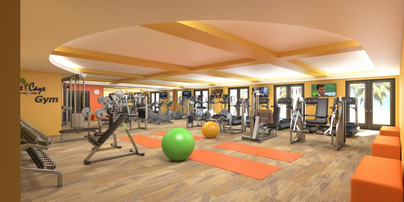 Rendering of the fitness center at the Cays at Ocotillo Apartments. Project by Statesman Group.