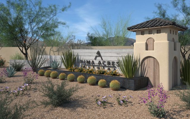 Monument sign rendering for Pima Acres Estates.